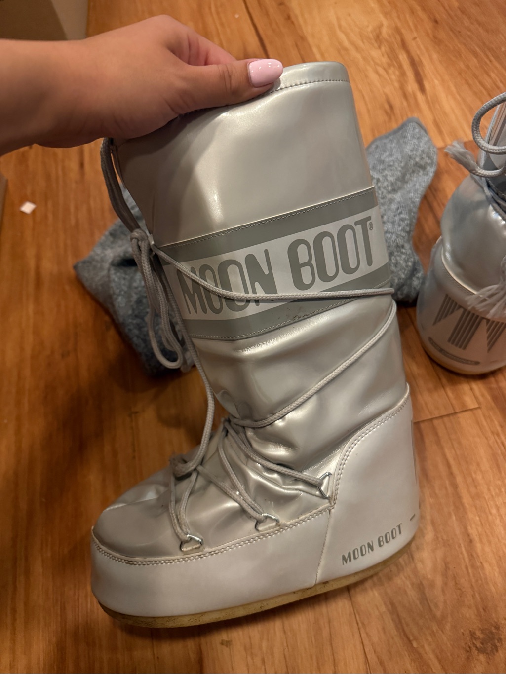Moon Boot Metallic Silver Women’s Winter Boots